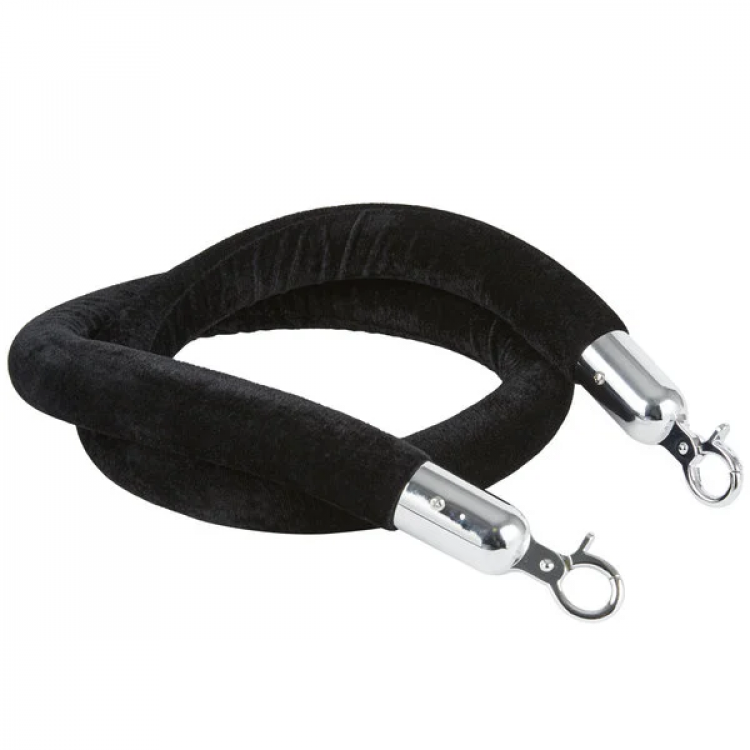 Black Velvet Rope- 8 Foot