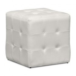 White Leather Cube