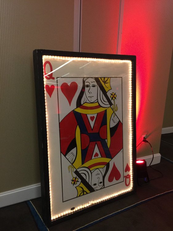 Lighted Playing Cards Props (Queen of Hearts)