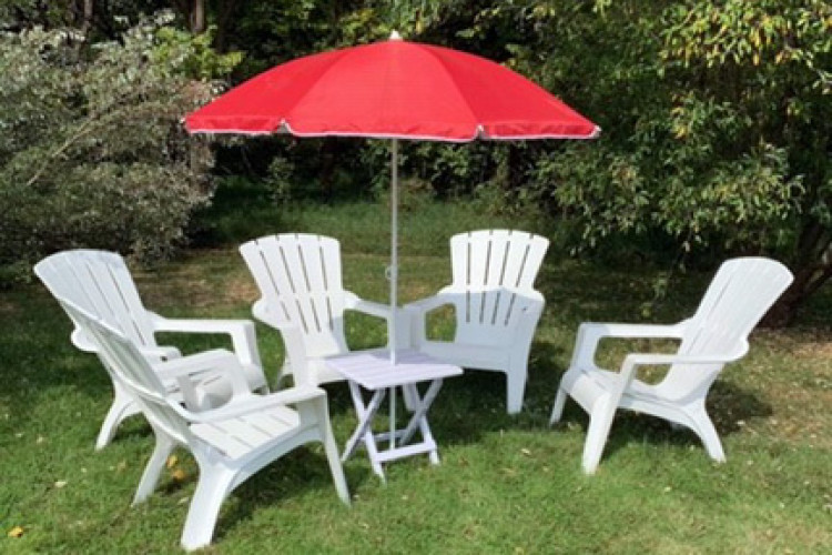 Plastic Adirondack Table - White