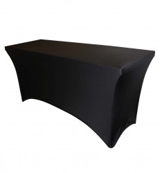 Spandex Covers - Black 8 Ft. Rectangular