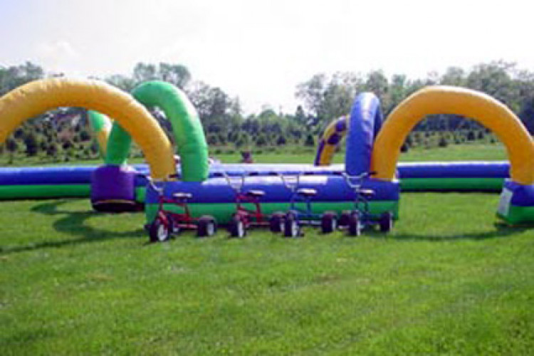 Inflatable Track - Green & Blue