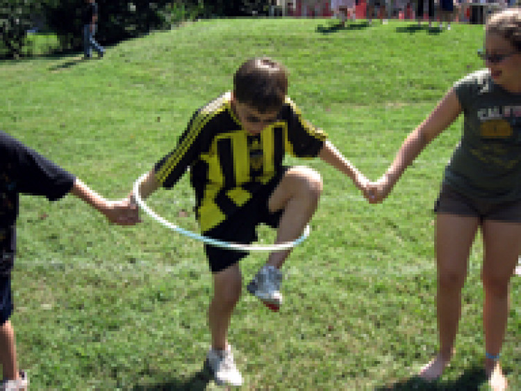 Relay Race - Hula Hoop Pass Through