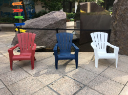 Plastic Adirondack Chairs - Red