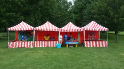 Tent - Carnival Booth - 10' x 10' - Red & White