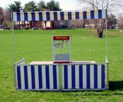 Half Carnival Booths - Blue & White