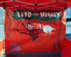 Feed The Monkey - Orange Full Booth Backdrop
