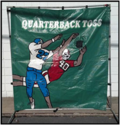 Football Toss - Quarterback Toss - Green Backdrop